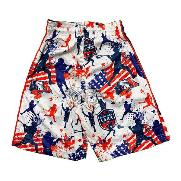 Flow Society Mens Flow Laxx USA Short White/Red/Blue