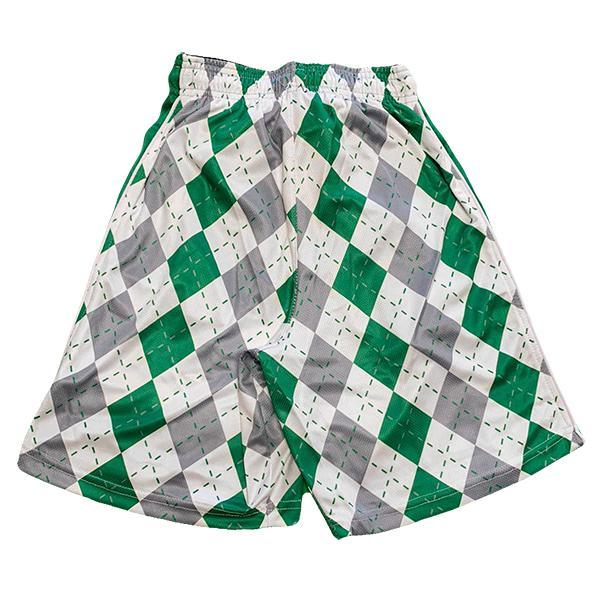 Flow Society Mens Grey & Green Argyle Attack Short Grey/Green