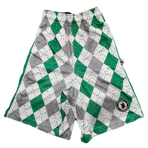 Flow Society Mens Grey & Green Argyle Attack Short Grey/Green