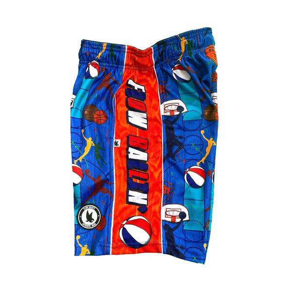 Flow Society Mens Multi League Basketball Short Blue