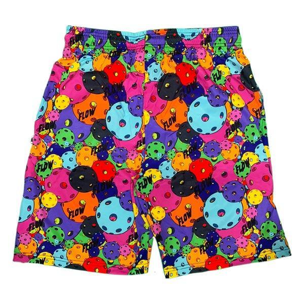 Flow Society Mens Neon Motley Pickleball Short - 7" Neon/Charcoal