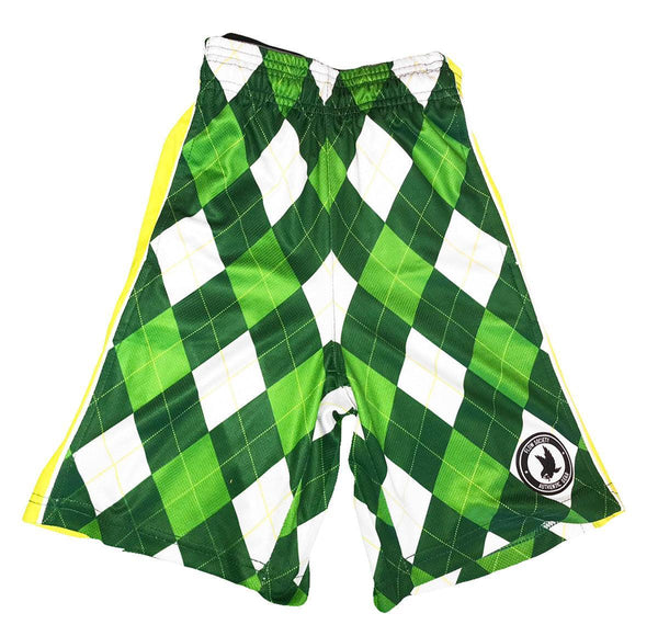 Flow Society Mens New Argyle Green Attack Short Green/White