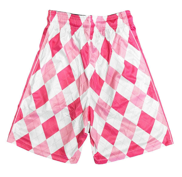 Flow Society Mens New Argyle Pink Attack Short Pink/White