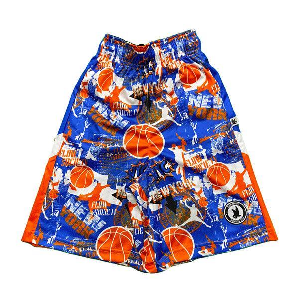 Flow Society Mens NY Hoops Attack Short Blue/Orange