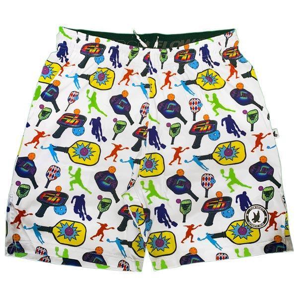 Flow Society Mens Pickleball Paddle Sport Short - 7" White