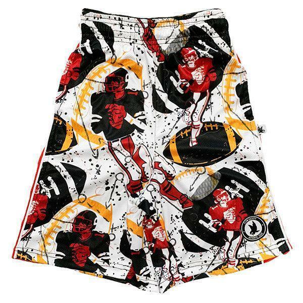 Flow Society Mens QB Football Flow Attack Short White/Multi