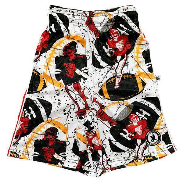 flow society Mens QB Football Flow Attack Short White/Multi