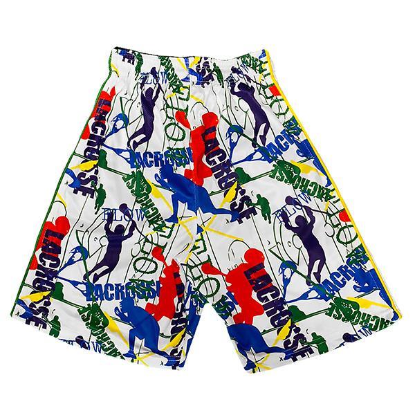 Flow Society Mens Red White & Blue Flow Lax Attack Short Red/White/Blue