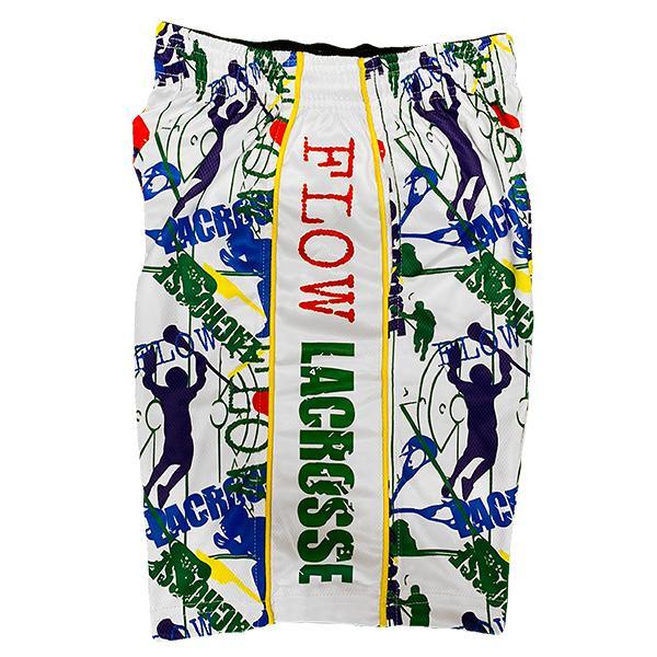 Flow Society Mens Red White & Blue Flow Lax Attack Short Red/White/Blue