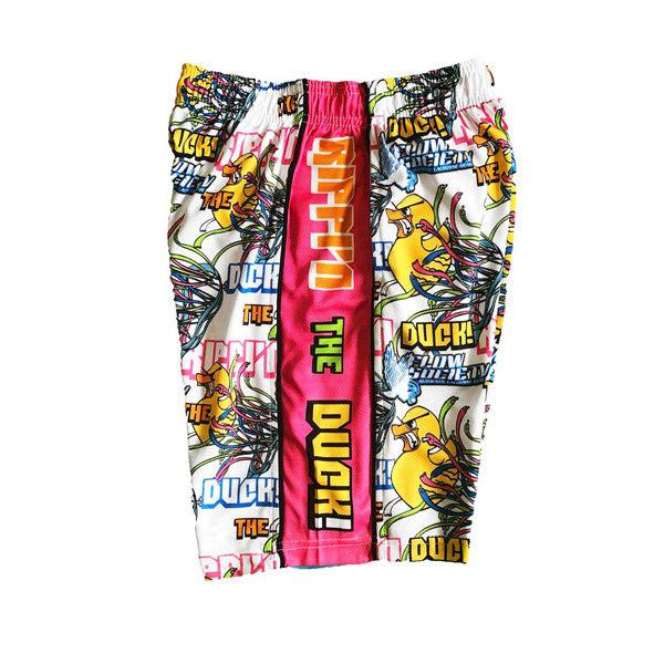 Flow Society Mens Rippin The Duck Attack Short White