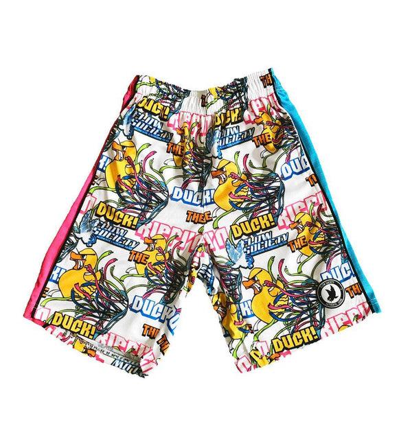 flow society Mens Rippin the Duck Attack Short White