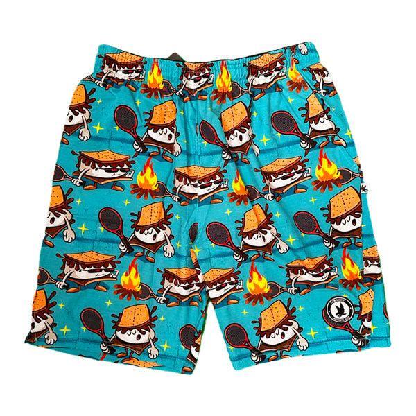 flow society Mens S'Mores Society 9" Tennis Short Blue