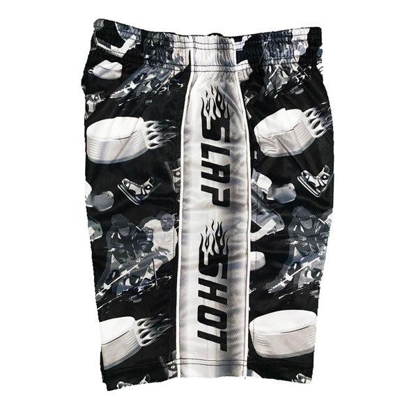 Flow Society Mens Slap Shot Attack Short Silver/Black