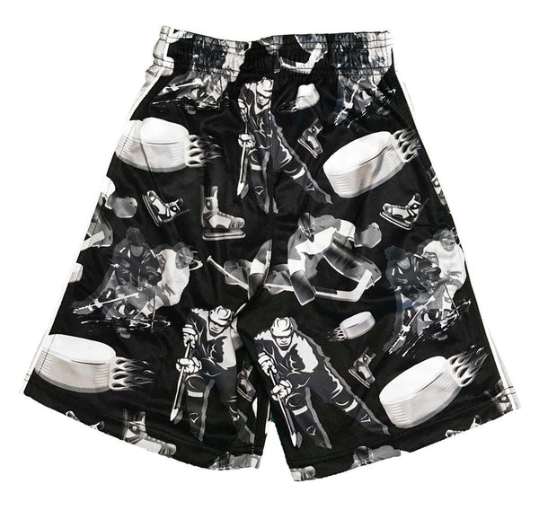 Flow Society Mens Slap Shot Attack Short Silver/Black