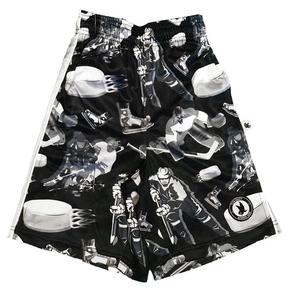 Flow Society Mens Slap Shot Attack Short Silver/Black