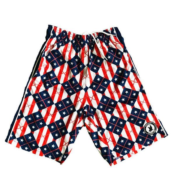 flow society Mens Stars and Stripes Short Red/White/Blue