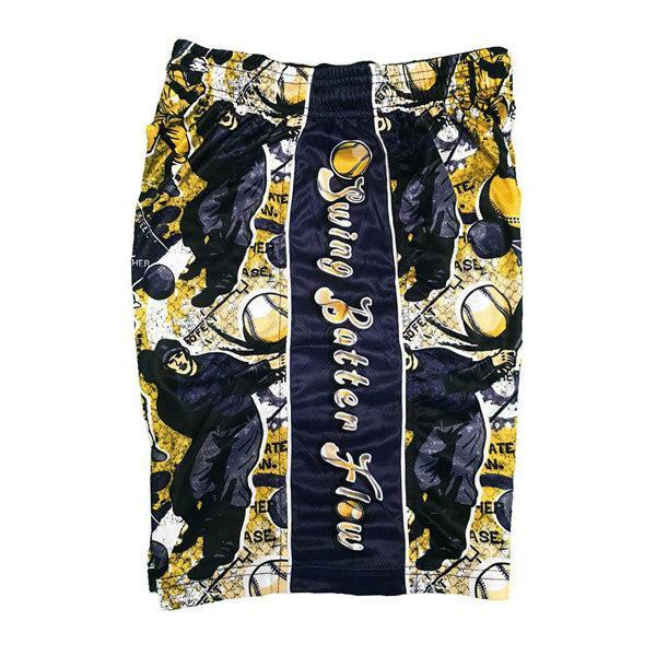 Flow Society Mens Swing Batter Flow Attack Short Blue/Yellow