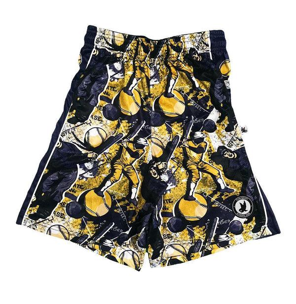 flow society Mens Swing Batter Flow Attack Short Blue/Yellow