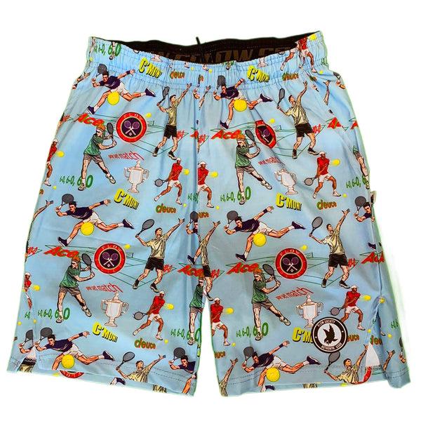 flow society Mens Tennis Flow 7" Short Blue Turquoise