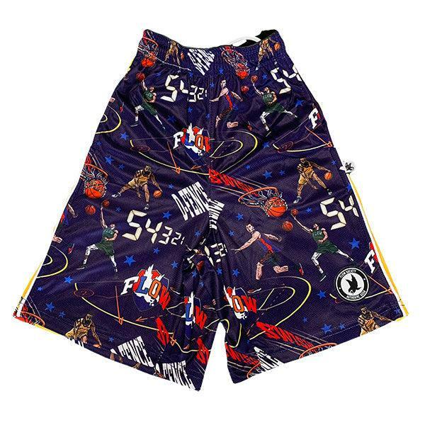 flow society Mens Triple Double Flow Short Blue/Red