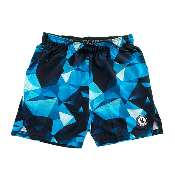 Flow Society Mens Turquoise Diamond Geo 7" Short Turquoise