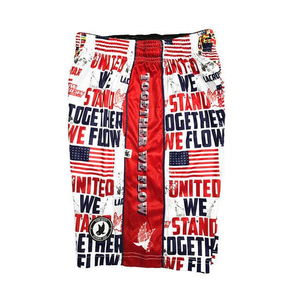Flow Society Mens United We Flow Attack Short Red/White/Blue