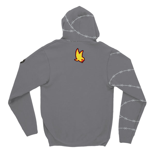 Flow Society Youth & Adult Angry Fastball Hoodie Grey