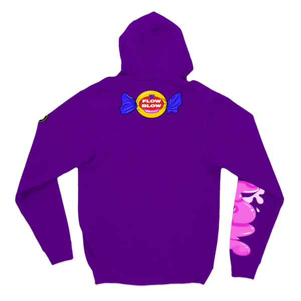 Flow Society Youth & Adult Big Bubble Gum Flow Hoodie Purple