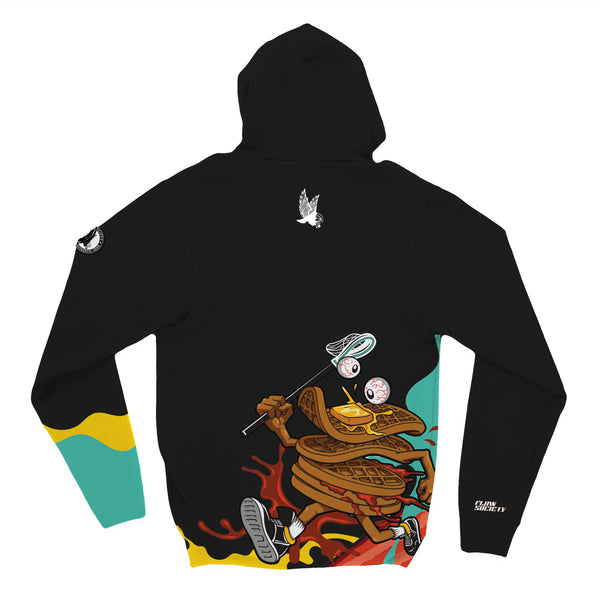Flow Society Youth & Adult Chicken & Waffle Hoodie Black