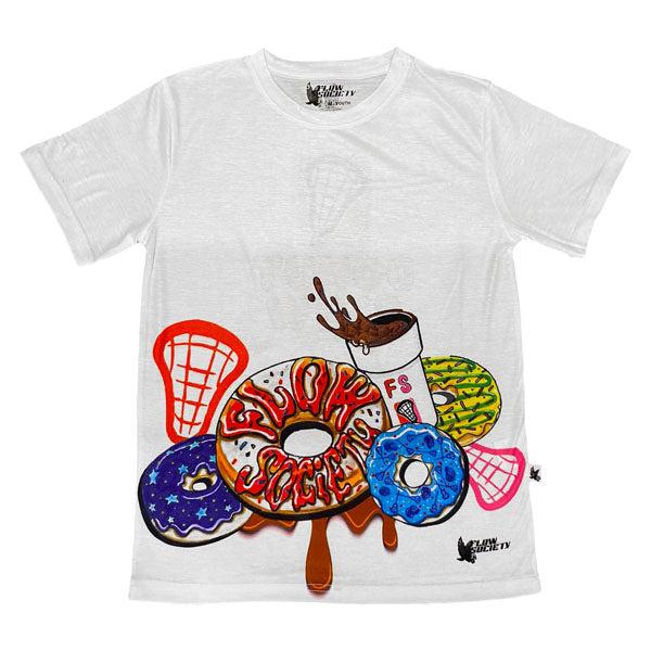 flow society Youth & Adult Donut Flow Tee Shirt White