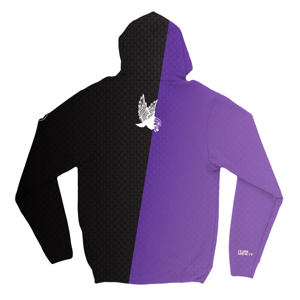 Flow Society Youth & Adult Fire Ball Basketball Hoodie Black/Purple
