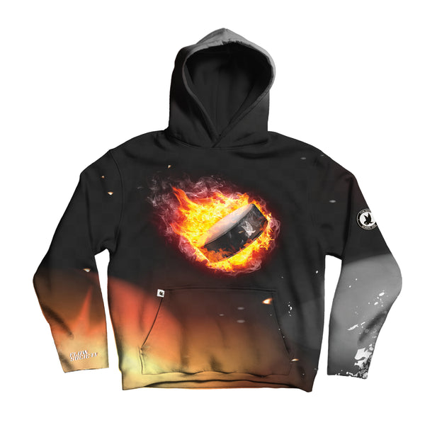 flow society Youth & Adult Fire Flow Hockey Hoodie Black
