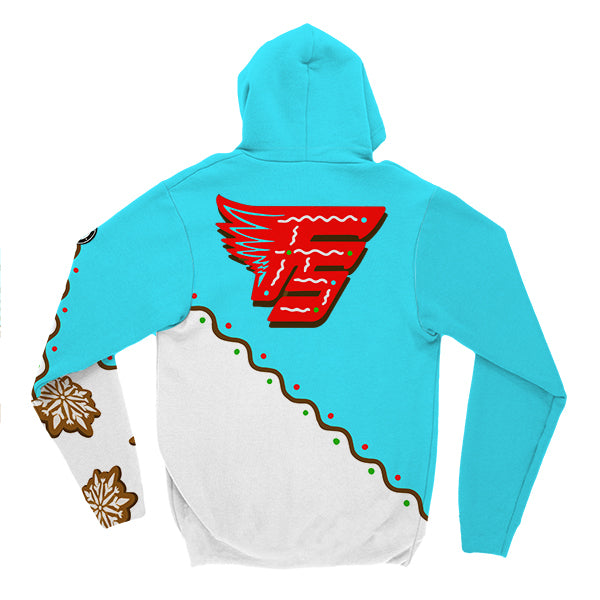 Flow Society Youth & Adult Gingerbread Hockey Hoodie Turquoise