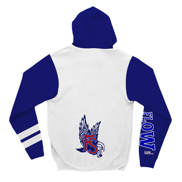 Flow Society Youth & Adult Grand Slam Hoodie White/Blue