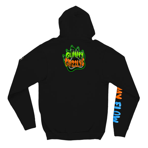 Flow Society Youth & Adult Grizzly Gummy Bear Hoodie Black