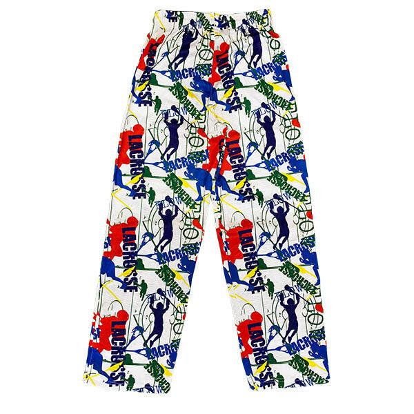 Flow Society Youth & Adult Lax Attack Lounge Pants White/Blue/Red