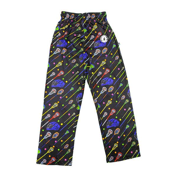 flow society Youth & Adult Lax Stix Lounge Pants Navy/Neon