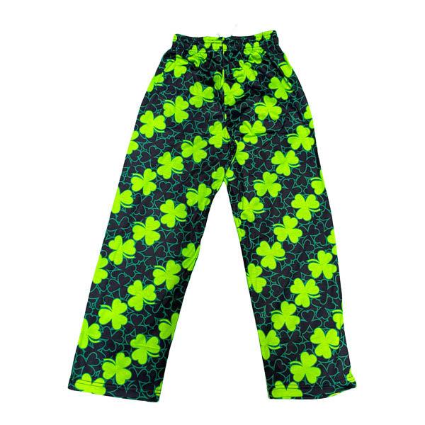 Flow Society Youth & Adult Shamrock Flow Lounge Pants Neon Green/Black