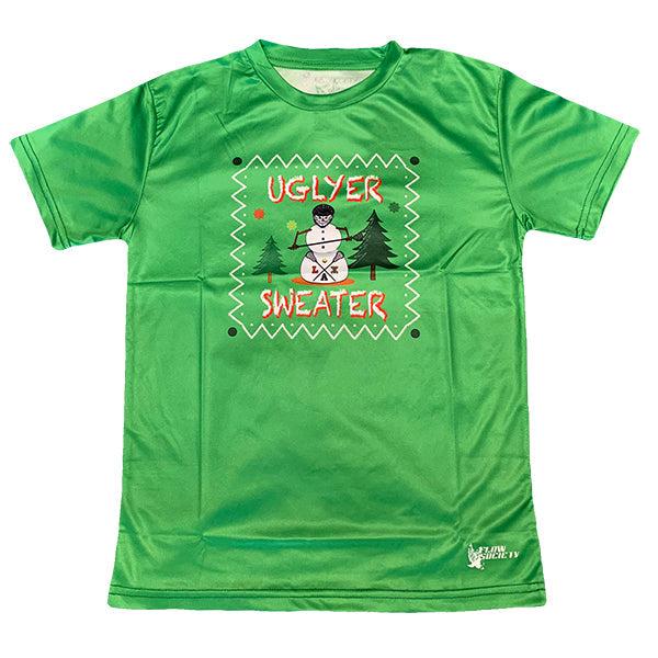 flow society Youth & Adult Uglyer Sweater Tee Shirt Green