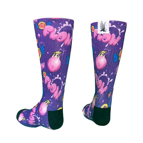 Flow Society Youth Big Bubble Gum Flow Crew Sock Purple