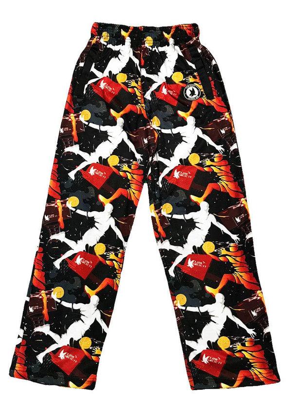 flow society Youth Black & Red Flow Dunk Lounge Pants Black/Red