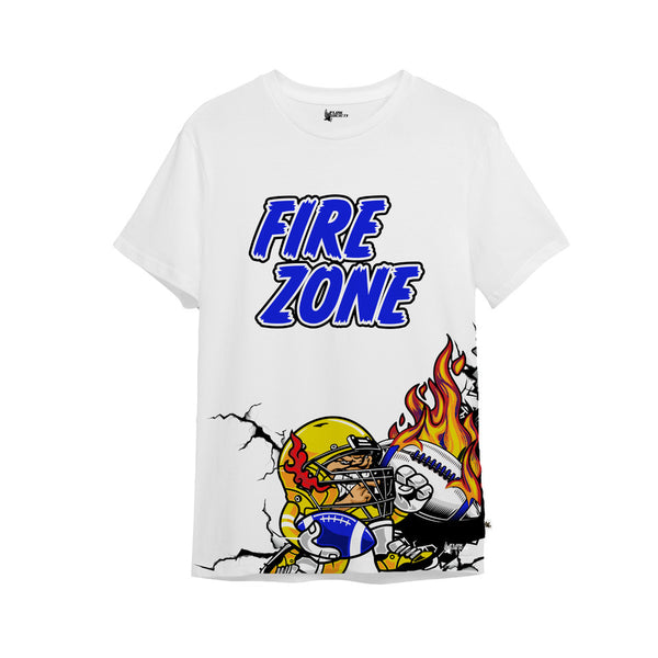 flow society Youth Firezone Football Tee Shirt White