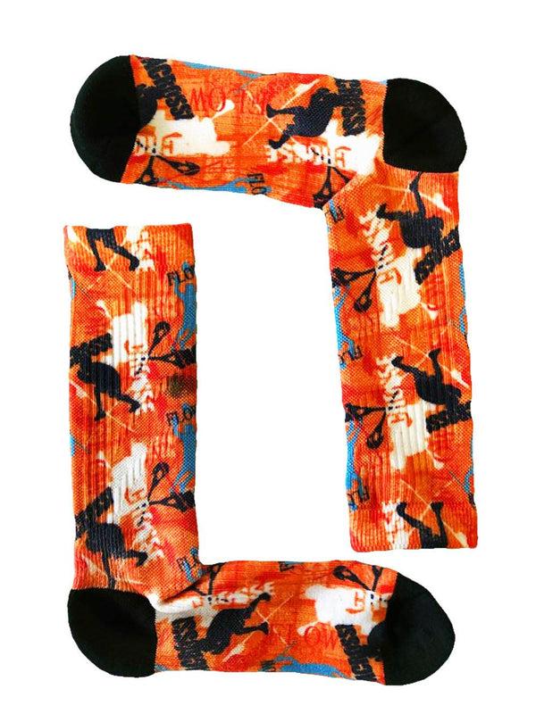 Flow Society Youth Flow Society Flow Lacrosse Crew Socks Orange
