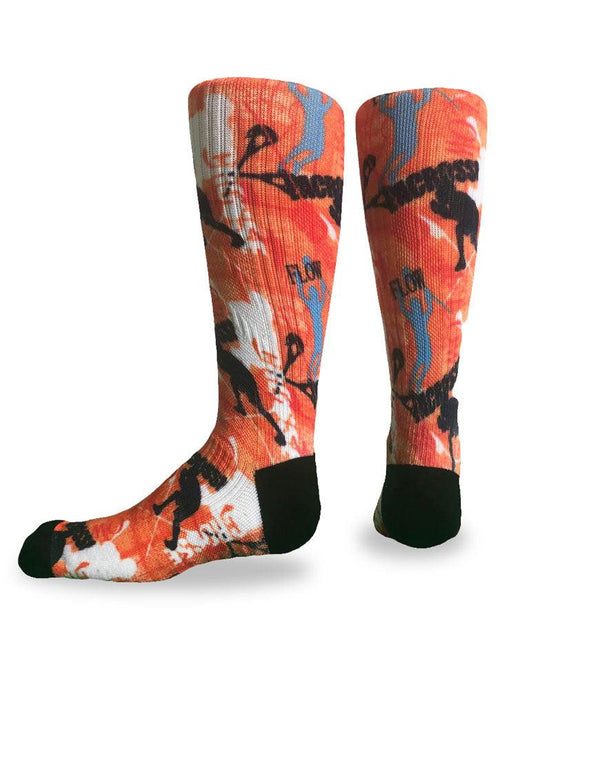 flow society Youth Flow Society Flow Lacrosse Crew Socks Orange