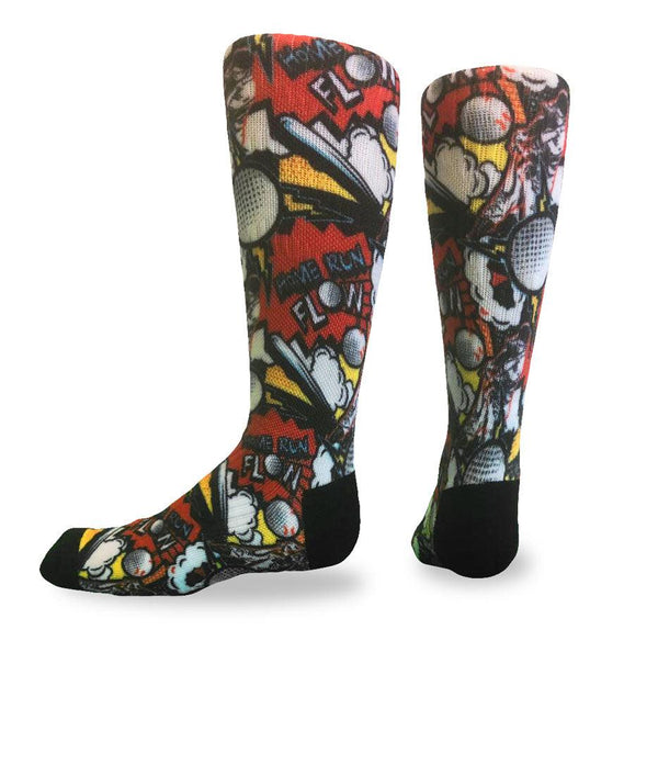 flow society Youth Flow Society Home Run Baseball Crew Socks Red