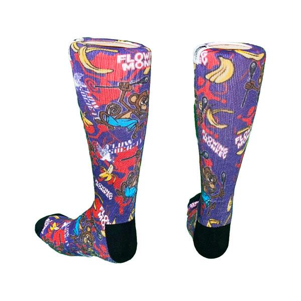 Flow Society Youth Flowing Monkey Lax Crew Socks Blue