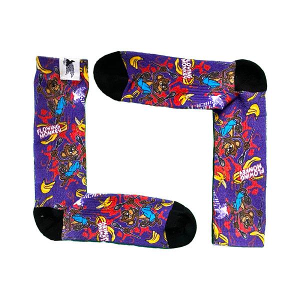 flow society Youth Flowing Monkey Lax Crew Socks Blue