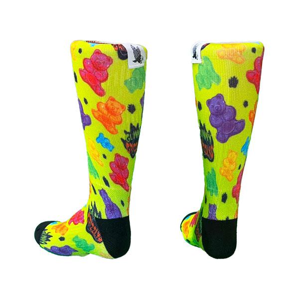 Flow Society Youth Grizzly Gummy Flow Crew Sock Neon Yellow