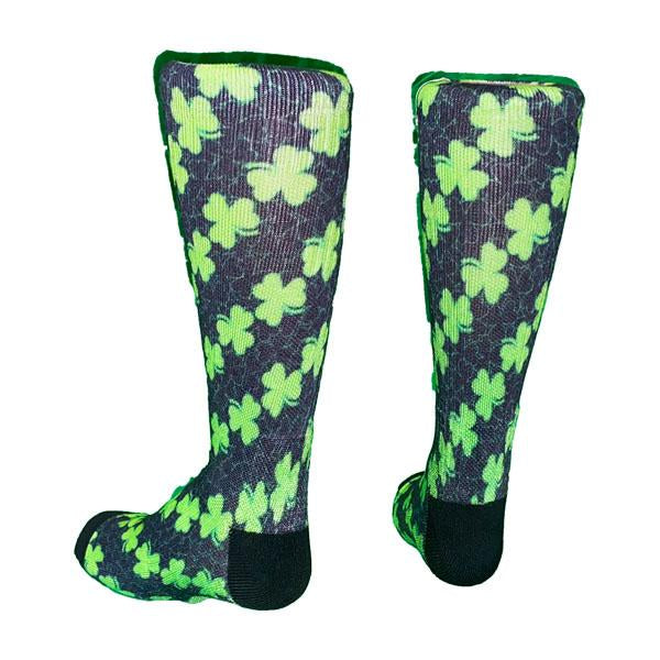 Flow Society Youth Shamrock Flow Crew Sock Neon Green/Black