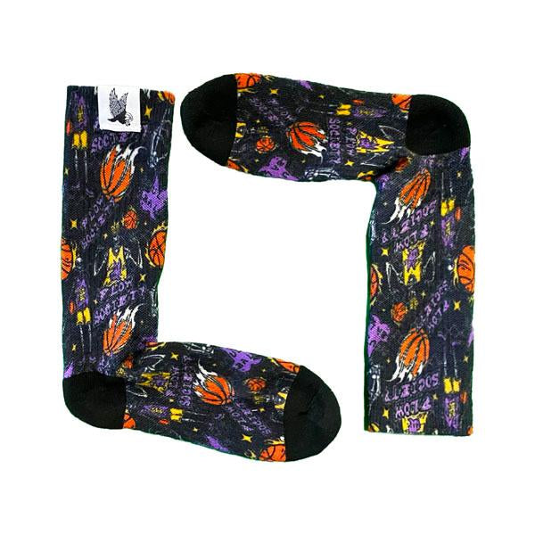 flow society Youth Skeleton Hoops Basketball Crew Sock Black